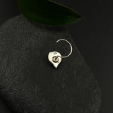 Turq Crescent Nose Pin
