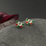 Crescent With Petals Ear studs
