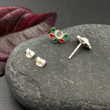 Crescent With Petals Ear studs