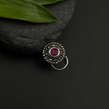 Ruby Marcasite Nose Pin