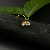 Zircon Honey Bee Nose Pin
