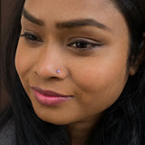 Amethyst Dot Nose Pin