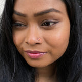 Tangerine Floral Frame Nose Pin