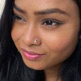 Olive Floral Frame Nose Pin