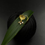 Intricate Lotus Nose Pin (Gold Plated)