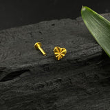 Trippy Gold Heart Nose Pin
