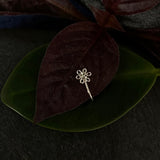 Flower With Zircon Nose Clip-On