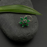Emerald Marcasite Nose Pin