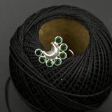 Emerald Moon Nose Pin