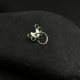 Emerald Moon Nose Pin