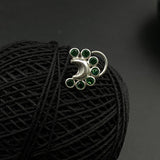 Emerald Moon Nose Pin