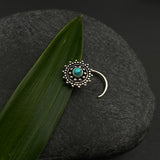 Chakra With Turq Nose Pin
