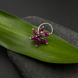 Ruby Marcasite Nose Pin