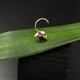 Ruby & Silver Nose Pin