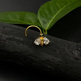 Zircon Honey Bee Nose Pin