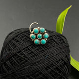 Turq Marigold Nose Pin