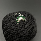 Emerald Moon Nose Pin