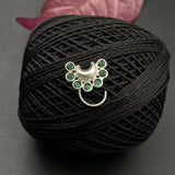 Emerald Moon Nose Pin