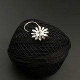 Emerald Bloomed Flower Nose Pin