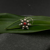 Pretty Flower Nose Pin (red)