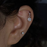 Round Zircon Helix Drops
