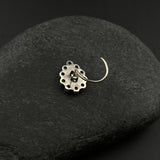 Ruby & Emerald Drop Nose Pin