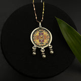 Hand Painted Fish Mandala Pendant