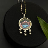 Hand Painted Moon Child Pendant