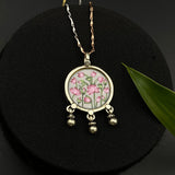 Hand Painted Lotus Pond Pendant