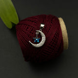 Crescent Moon With Trippy Star Pendant