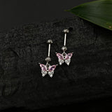Pink Zircon Butterfly Helix Drops