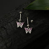 Pink Zircon Butterfly Helix Drops