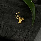 Meenakari Peacock Nose Pin