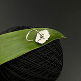 Silver Red Flower Nose Pin