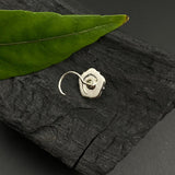 Silver Turq Flower Nose Pin