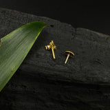 Zircon Petals Nose Pin (Gold plated)