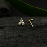 Zircon Petals Nose Pin (Gold plated)