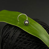 Tiny Round Silver Nose Pin