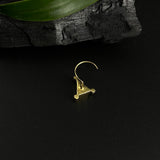 Green Pyramid Nose Pin (gold plated)