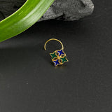 Flower Loop Nose Pin (Gold plated)