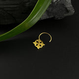 Flower Loop Nose Pin (Gold plated)