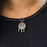 Hand Painted Moon Child Pendant