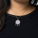 Hand Painted Lotus Pond Pendant