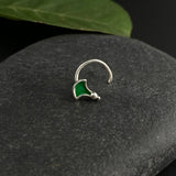 Green Meena Nose Pin