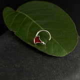 Red Meena Nose Pin