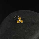 Mustard Triangle Nose Pin