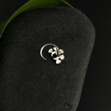 Blue Crescent Nose Pin