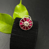 Ruby Marigold Nose Pin