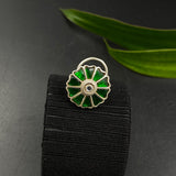 Emerald Marigold Nose Pin