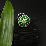 Emerald Marigold Nose Pin